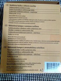 nová skleněná lampa s vonnou svíčkou, dekorativní lampička - 7