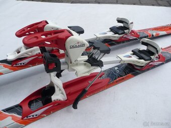 Skialpove lyze TECNO Snowcat 144 cm + pasy Coltex TOP STAV  - 7