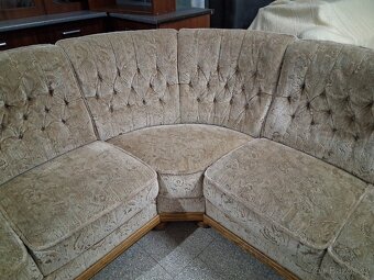 Sedací souprava rohová s křeslem rustikální - 7