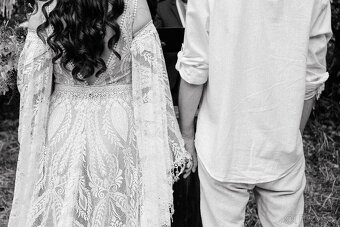 Éterické boho svatební šaty - 7