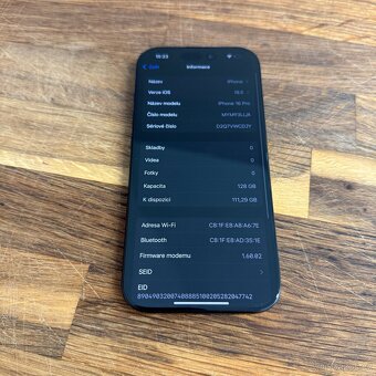 iPhone 16 Pro 128GB black titan, pěkný stav, rok záruka - 7