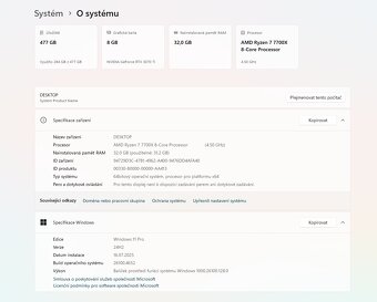 Herní PC, Ryzen 7700X, RTX 3070TI, 32GB DDR5 RAM - 7