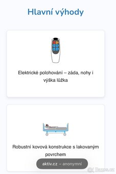 Elektrická polohovací postel LINET 90 × 200 cm - 7