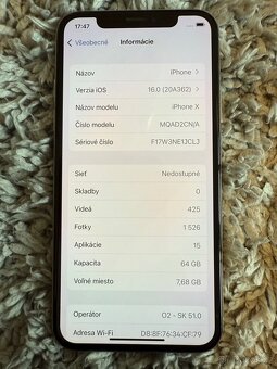 iPhone X 64 GB bílý - 7