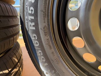 Letní plechová sada 5x100 + pneu 185/65/15 Fabia Polo Ibiza - 7