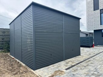 Plechová garáž 6x6m - 7