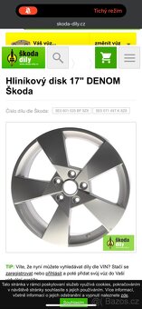 Sada disků 17” DENOM a letní pneu DUNLOP na VW - 7