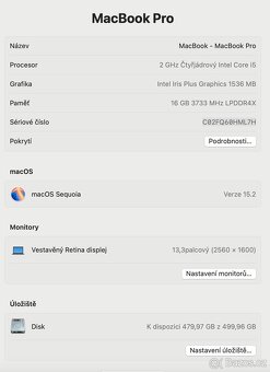 Macbook PRO 2020, 16GB. 500GB, poslední model - 7