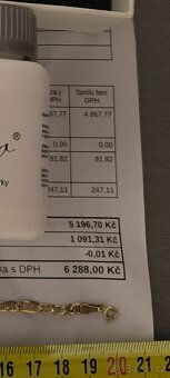 Nový. Zlato 14k náramek 20 cm - 7