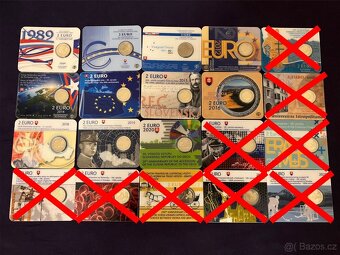 Mincové kartičky - coincards - Slovensko - takmer komplet - 7