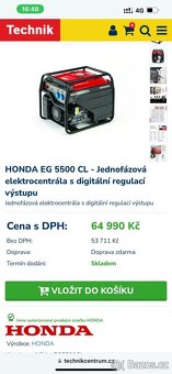 Honda EG 5500 CL elektrocentrála s digitální AVR v záruce - 7