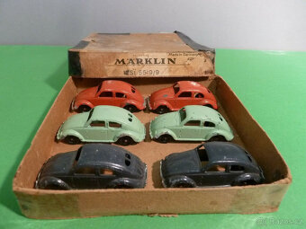 6 Märklin VW Pretzel Beetle v dealerské krabici 55199 cca 19 - 7