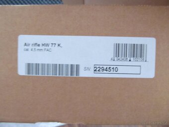 Vzduchovka HW 77 K - zánovní 4,5 mm FAC bez limitu - 7