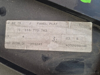 panel plata levý černý Škoda Forman od 01/93 116770743 - 7