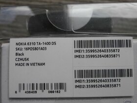 Telefon Nokia 6310 dual SIM, černý, záruční list - 7
