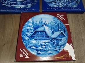 Porcelánové dekorativní talíře ZIMA - 7