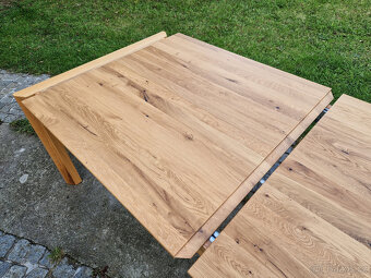 Stůl DUBOVÝ masiv rozkládací jídelní 100x180 +100cm NOVÝ - 7