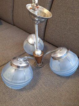 Starožitný lustr Art Deco / funkcionalismus - 7