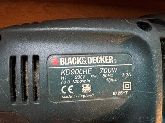 Příklepová vrtačka Black&Decker KD900RE 700W - 7