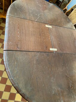 Starožitný stůl + židle - 7