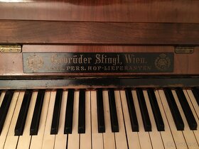 Prodám  pianino gebruder stingl wien - 7