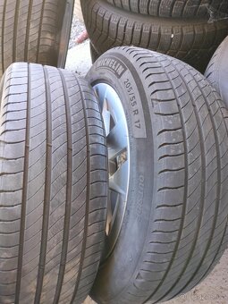 4ks alu disky orig. Škoda 5x112 R17 pneu 205/55 R17 5mm - 7