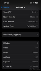  Apple iPhone 14 Black 128 GB, top stav - 7