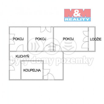 Prodej bytu 3+1, 63 m², Chomutov, ul. Písečná - 7