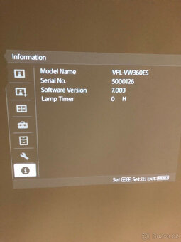 Sony VPL-VW360ES černý 4K SXRD projektor pro domácí kino, 15 - 7