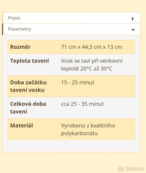Nerezové sluneční tavidlo na vosk - 7
