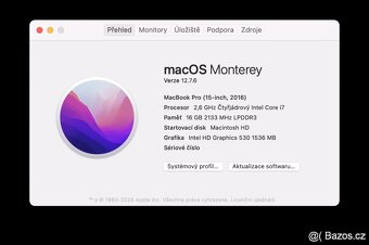 MacBook Pro 15" CZ | 16 GB | 256 GB | Touch Bar | 2016 - 7