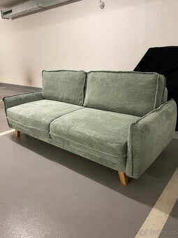 Manšestrová rozkládací pohovka 218 см - 7