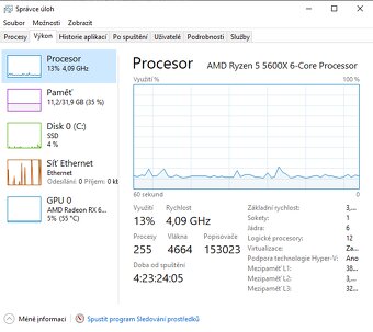 Ryzen 5600x, rx 6700 16gb, 256 gb m.2 ssd, 32gb ram, 750w - 7