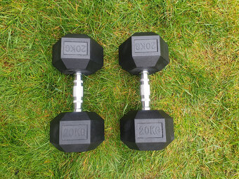 jednoruční činky sada 100kg HEXA - 7