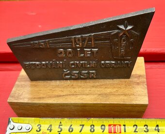 Stará výroční plaketa ČSSR 1971 ORIGINAL pro sběratele - 7