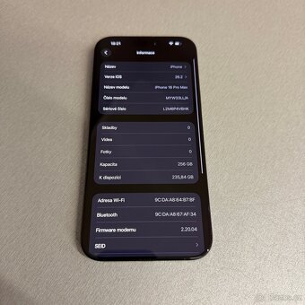 iPhone 15 Pro Max 256GB černý, jako nový, 100% baterie - 7