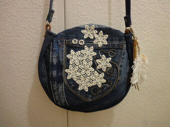 Malá džínová kabelka - 3 kusy/ORIGINÁL - 7