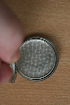 Starožitné stříbrné kapesní hodinky INVAR tula, myslivecké - 7