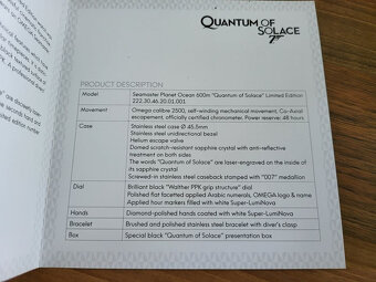 Omega Seamaster Planet Ocean edice James Bond 007 - 7