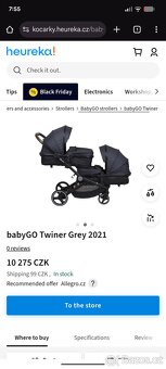 babyGO, kočárek pro sourozence 2 v 1 - 7