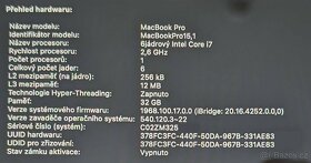 MacBook Pro 15" 2019/32GB RAM/256GB SSD - 7