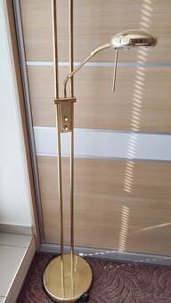 Volně stojací lampa – 183cm vysoká, zlatá-mosaz, stmívatelná - 7