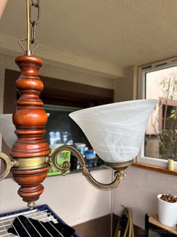 Trojramenný rustikální lustr - 7