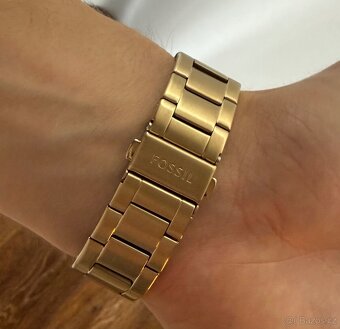 FOSSIL Bannon Chronograf Zlaté,zelený ciferník,set MEN/WOMEN - 7