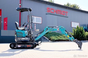 minirypadlo Schmidt AR 120, minibagr, bagr, motor kubota - 7