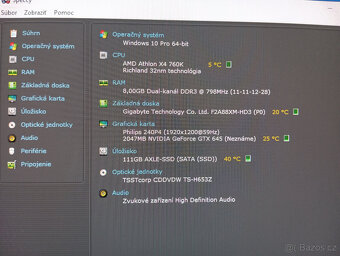 PC - deska: Gigabyte F2A88XM-HD3/ AMD Athlon X4 760K/ SSD - 7