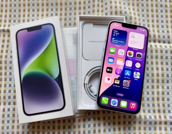 iPhone 14 Purple BATERIE 100% TOP - 7