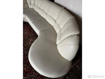 Rohová kožená sedací souprava, 3302 - 7