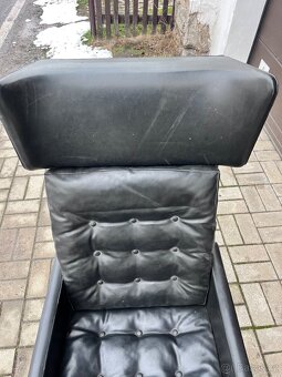 Koženkové křeslo Siesta 2 otočné ušák - 7