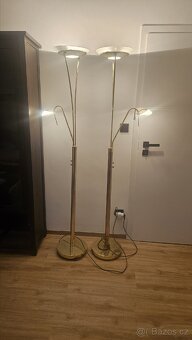 Interiérová sloupová lampa zlatá - 7